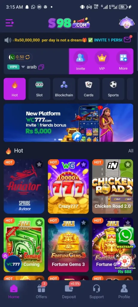 S98 CASINO GAME